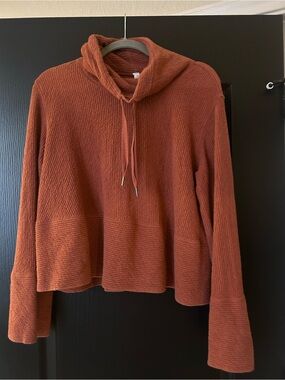 lululemon athletica Rust Cowl Neck Sweater